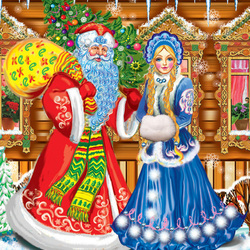 Пазл: Дед Мороз и Снегурочка