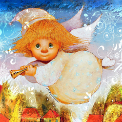 Пазл: Ангел дарящий рассвет