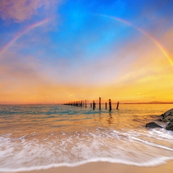 Пазл: Радуга над океаном
