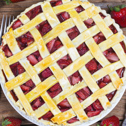 Пазл: Пирог с клубничкой