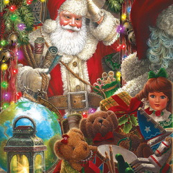 Пазл: Санта Клаус перед путешествием 