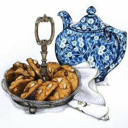 Пазл: Чаепитие с печеньем