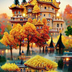 Пазл: Осенний замок