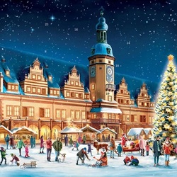 Пазл: Рождественский базар в Лейпциге