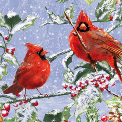 Пазл: Рождественские кардиналы