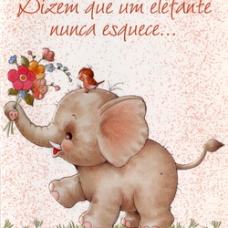 Пазл: Розовый слонёнок