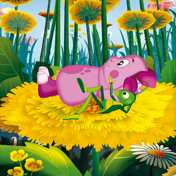 Пазл: На цветочке