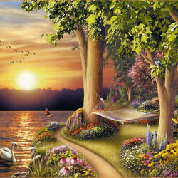 Пазл: Возле озера