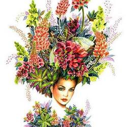 Пазл: Цветочный портрет