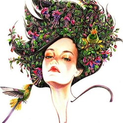 Пазл: Цветочный портрет