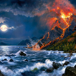 Пазл: Вулкан проснулся