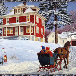 Пазл: Зимняя прогулка