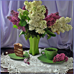 Пазл: Натюрморт с сиренью