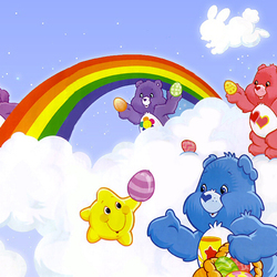 Пазл: Мишки на облаке