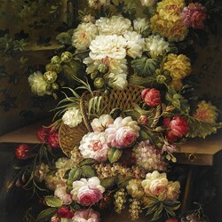 Пазл: Розы и виноград