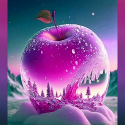 Пазл: Яблоко на снегу