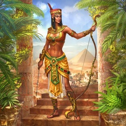 Пазл: Египтянка-лучница