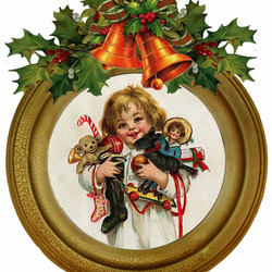 Пазл: Винтажная рождественская картинка