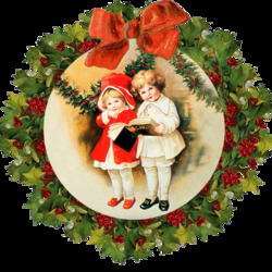 Пазл: Винтажная рождественская картинка