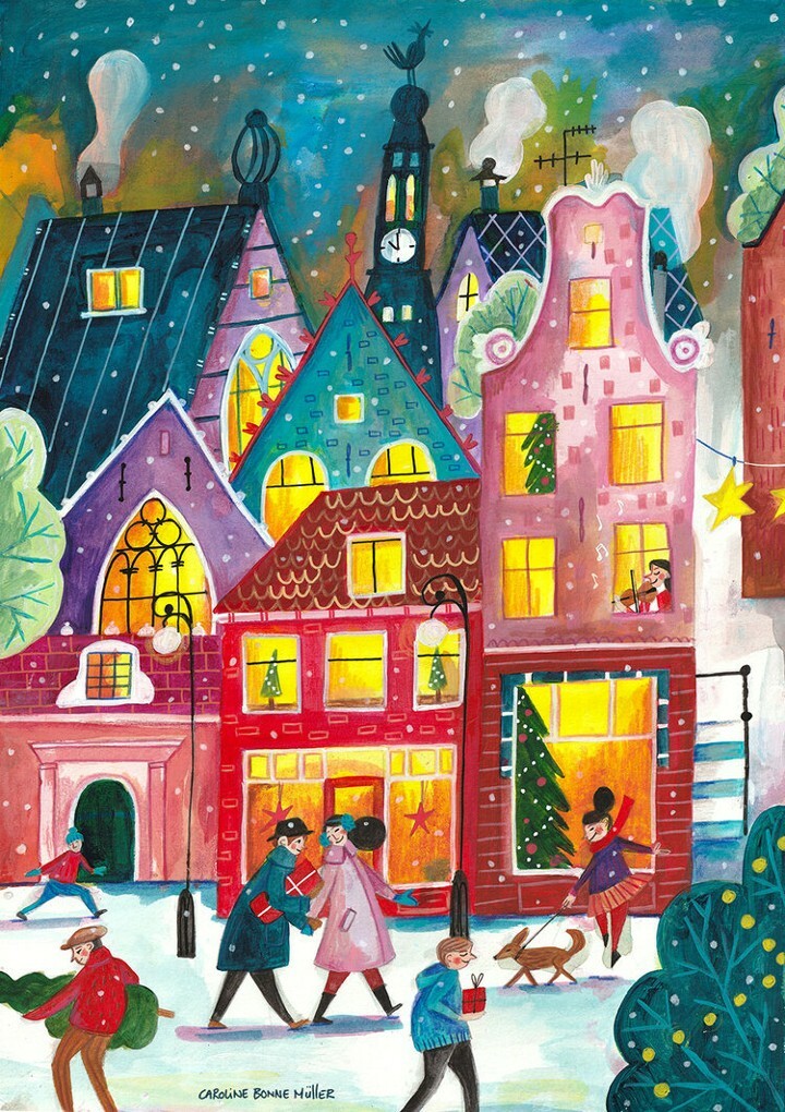 Пазл «Зимний городок» из 204 элементов | Собрать онлайн пазл №272505