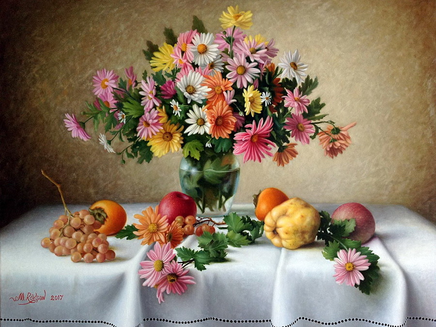 Пазл «Цветы и фрукты» из 192 элементов | Собрать онлайн пазл №272622