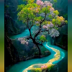 Пазл: Голубая река