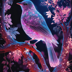 Пазл: Птица на дереве