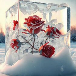 Пазл: Замёрзшие розы