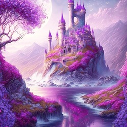 Пазл: Фиолетовый замок