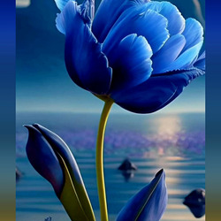 Пазл: Голубой тюльпан