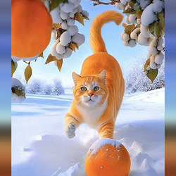 Пазл: Оранжевые и рыжие