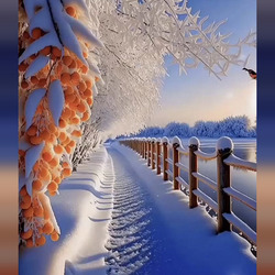 Пазл: Снежная набережная