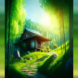 Пазл: Домик в лесу