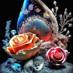 Пазл: Дары моря и розы