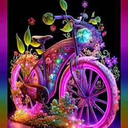 Пазл: Красочный велосипед
