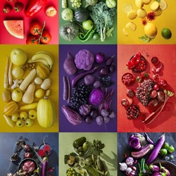 Пазл: Разноцветные плоды