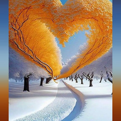 Пазл: Желтое сердечко 