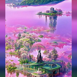 Пазл: Розовая река