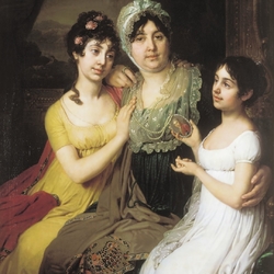 Пазл: Княгиня Анна Ивановна Безбородко с дочерьми  