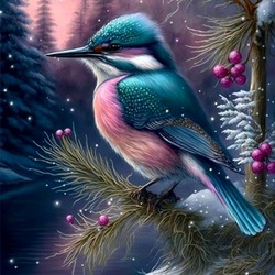 Пазл: Зимородок