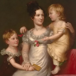 Пазл: Сара Уэстон Ситон с детьми Августином и Джулией