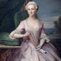 Пазл: Портрет  дамы в розовом платье 