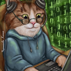 Пазл: Кот- программист