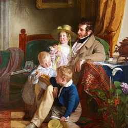 Пазл: Рудольф фон Артабер и его дети   