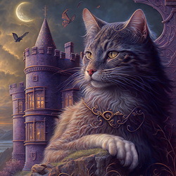 Пазл: Кот в замке