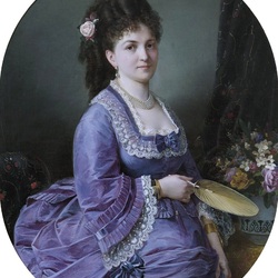 Пазл: Дама в сиреневом платье 