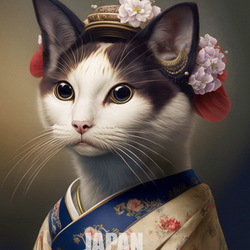 Пазл: Японская кошка