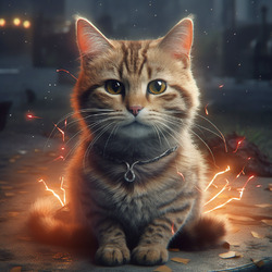 Пазл: Электризующий кот