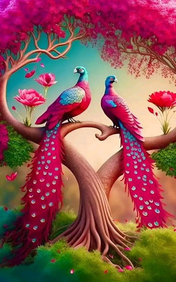 Пазл «Павлины» из 160 элементов | Собрать онлайн пазл №279308