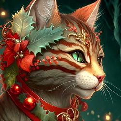 Пазл: Зеленоглазая красавица кошка